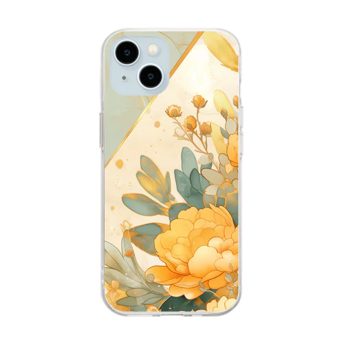 Lucky Flower Green Yellow Soft Clear Smartphone Case