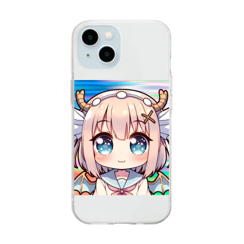 帝弼のドラゴンの女の子 ２ Soft Clear Smartphone Case