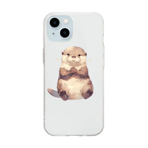 おねだりカワウソ Soft Clear Smartphone Case