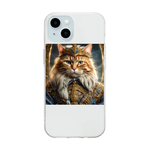 猫王国の王様 Soft Clear Smartphone Case