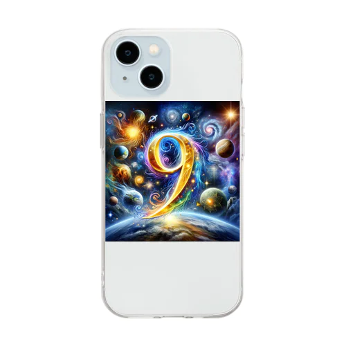 神秘的な数字 No.9🎵 Soft Clear Smartphone Case