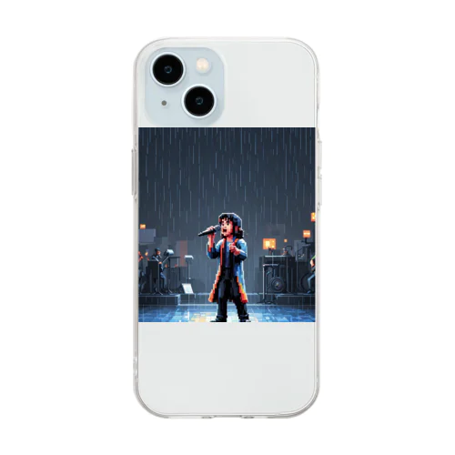 雨の中の歌 Soft Clear Smartphone Case