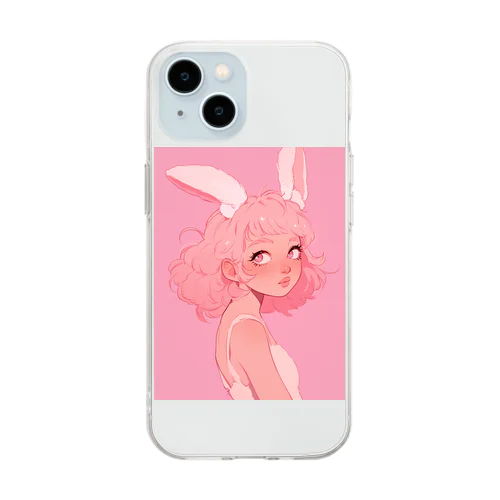 バニーガールの憂鬱 Soft Clear Smartphone Case