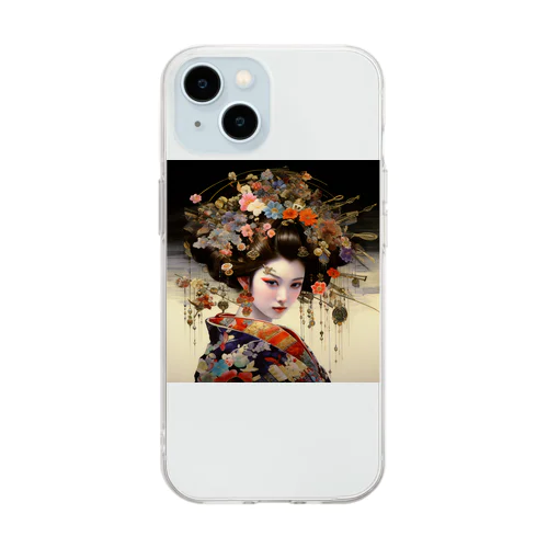 花魁　なでしこ1478 Soft Clear Smartphone Case