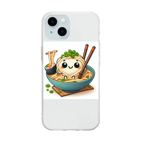 かわいいうどん Soft Clear Smartphone Case