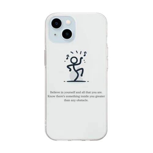 Stick figure Soft Clear Smartphone Case
