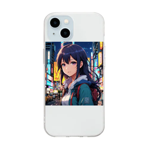 ひとりで演奏する、夢いっぱいの女の子♪ Soft Clear Smartphone Case