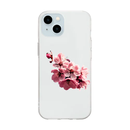 桜 Soft Clear Smartphone Case