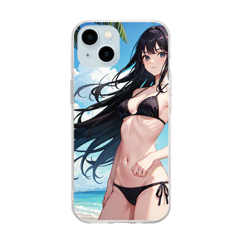 真夏の女 Soft Clear Smartphone Case