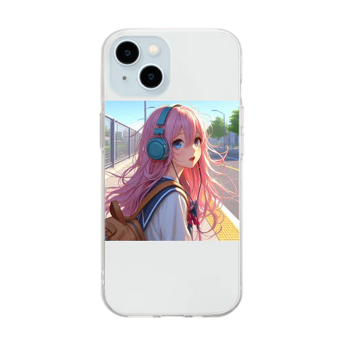 通学ともちゃん💕 Soft Clear Smartphone Case