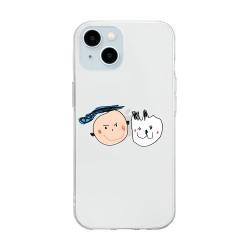 ぼくときよこの春のおさんぽ Soft Clear Smartphone Case