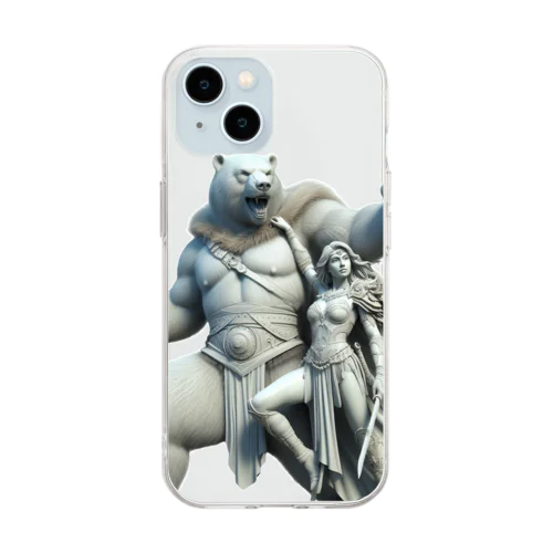 BEARと戦士　B Soft Clear Smartphone Case