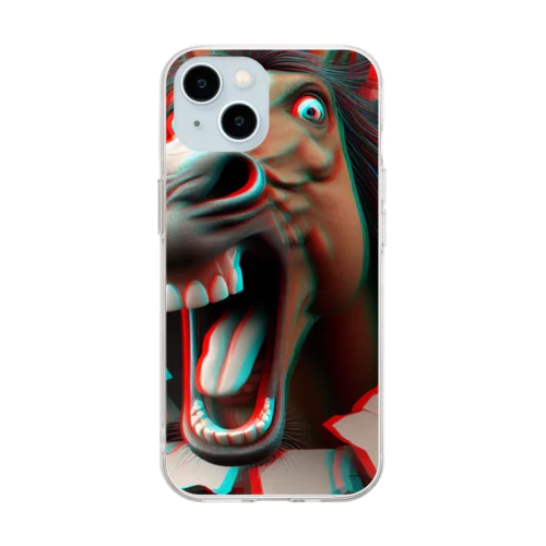 AREUS×3D Horse Soft Clear Smartphone Case