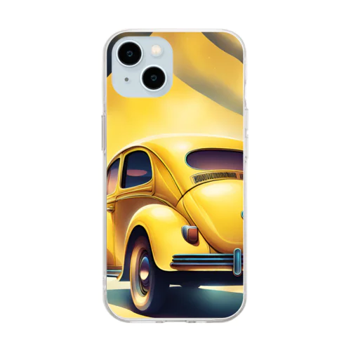 黄色の外車 Soft Clear Smartphone Case