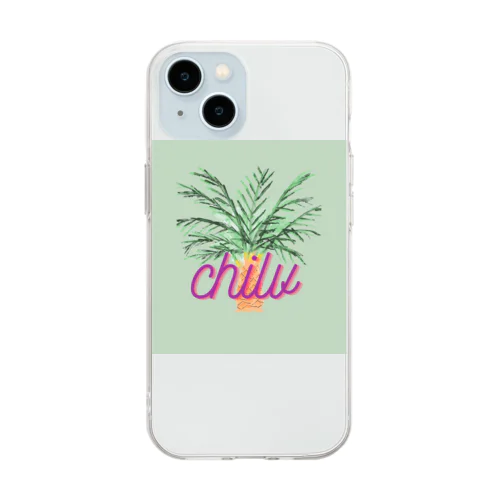 夏　シンプル　イラスト Soft Clear Smartphone Case