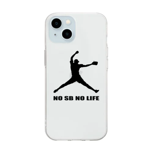 No softball no life ソフトクリアスマホケース