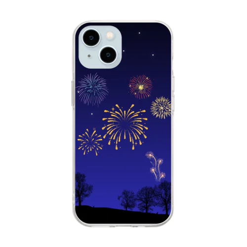 夜空の輝きと煌めき２ Soft Clear Smartphone Case