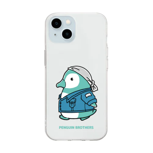 PENGUIN BROTHERS ソフトクリアスマホケース / ガテンペンギン Soft Clear Smartphone Case