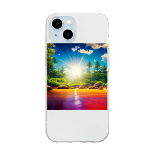 夜明けと共に Soft Clear Smartphone Case