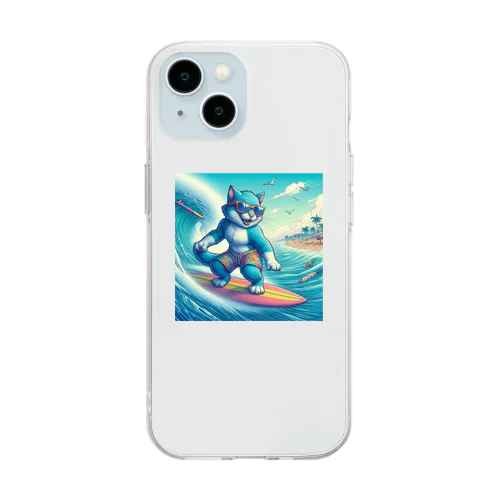 波乗りファンキーたま Soft Clear Smartphone Case