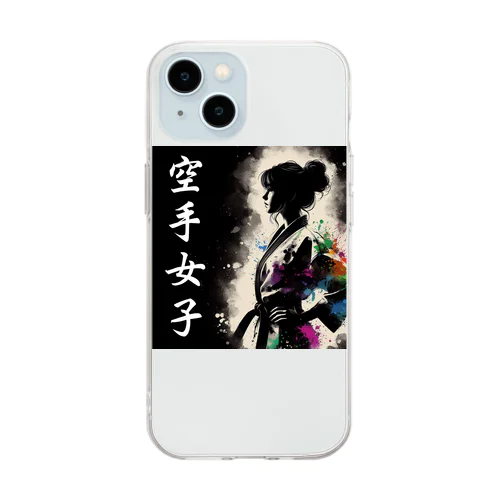 空手女子 Soft Clear Smartphone Case