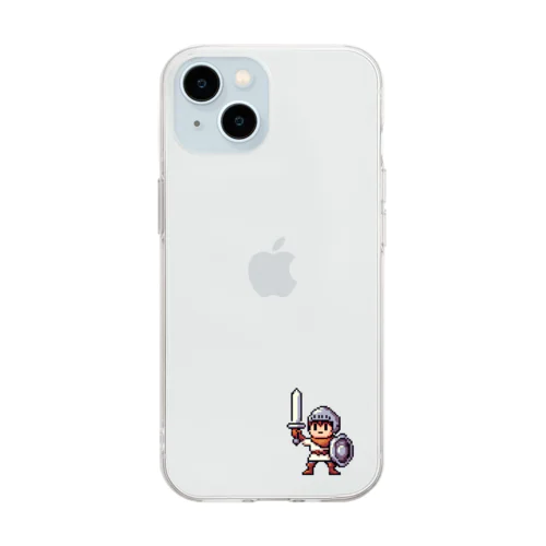 ピクセルの戦士 Soft Clear Smartphone Case