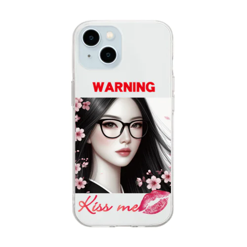 Warning KISS ME Soft Clear Smartphone Case