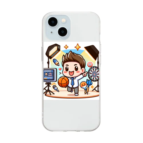 可愛い、かず。さん、バスケダーツ Soft Clear Smartphone Case