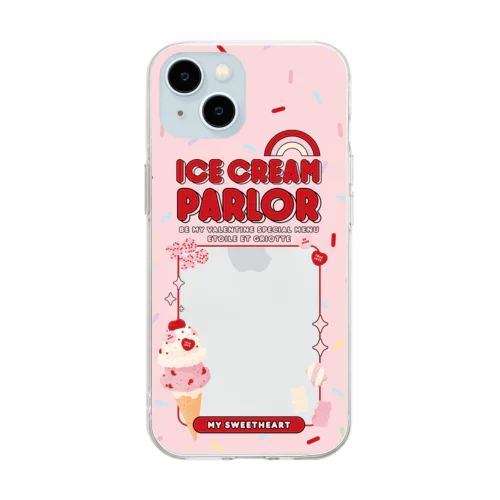 Valentine Ice Cream Palor ソフトクリアスマホケース