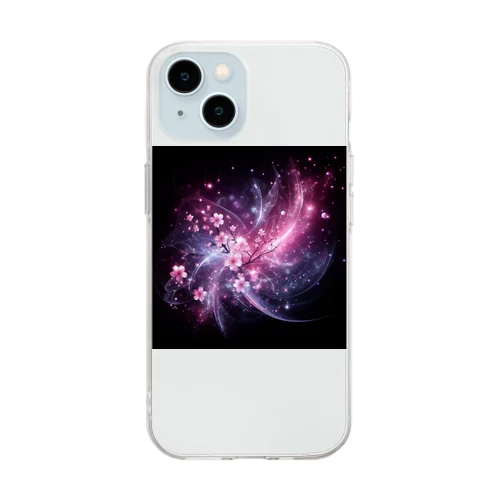 宇宙桜 Soft Clear Smartphone Case