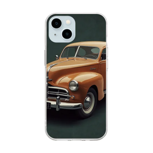 レトロ車のスマホケース Soft Clear Smartphone Case