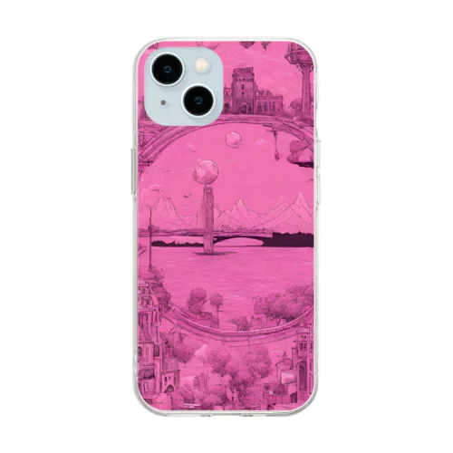 pink world Soft Clear Smartphone Case