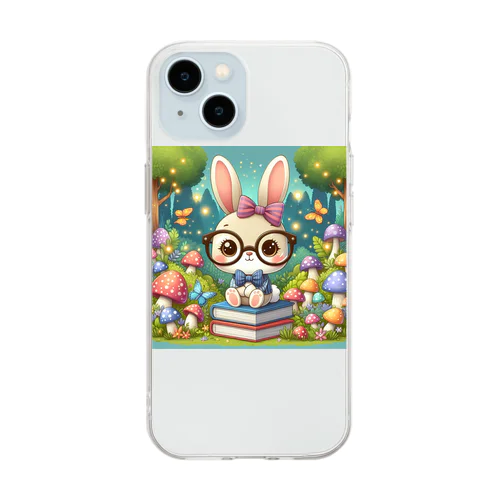 ウサギのアマリリス Soft Clear Smartphone Case