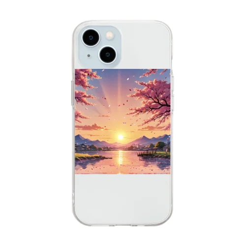 桜の季節2 Soft Clear Smartphone Case