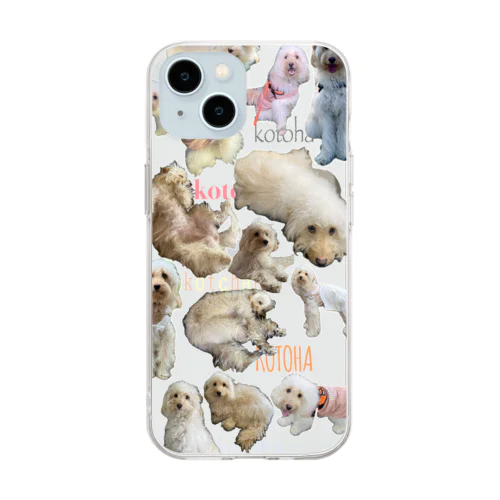 愛犬まみれ携帯カバー Soft Clear Smartphone Case