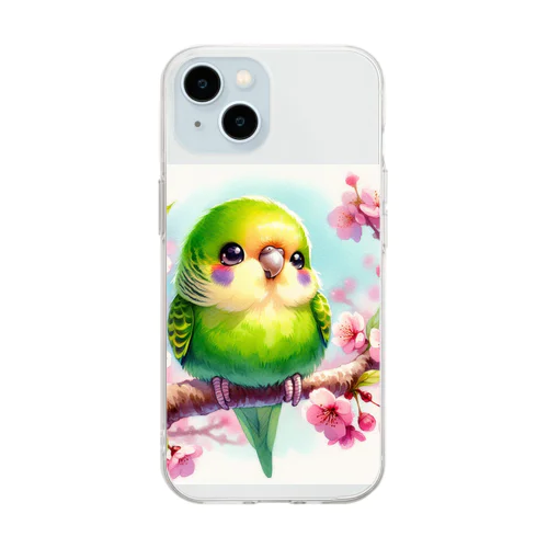 オカメインコのひととき Soft Clear Smartphone Case