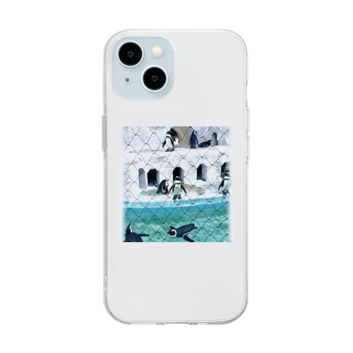 可愛いペンギン Soft Clear Smartphone Case