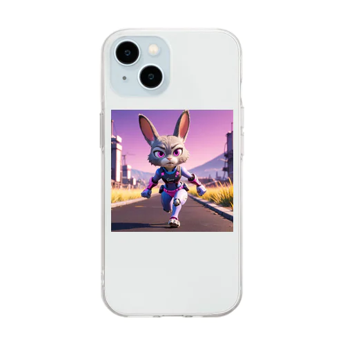 未来のうさぎ戦士 Soft Clear Smartphone Case