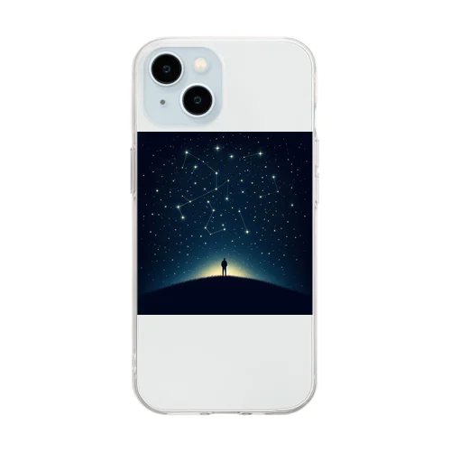 春の星座に包まれて Soft Clear Smartphone Case