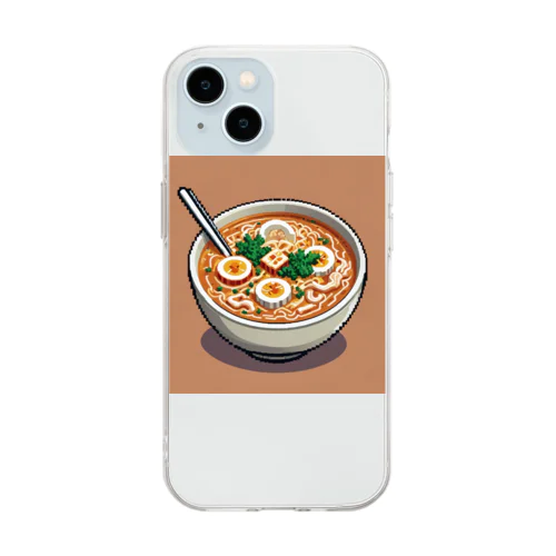 ラーメンの魅力が詰まったドット絵 Soft Clear Smartphone Case