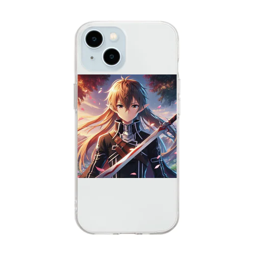 黒龍の騎士  Soft Clear Smartphone Case