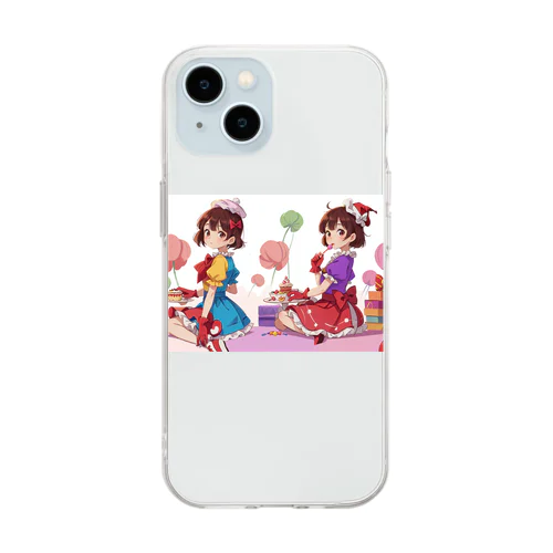 かわいい美少女 Soft Clear Smartphone Case