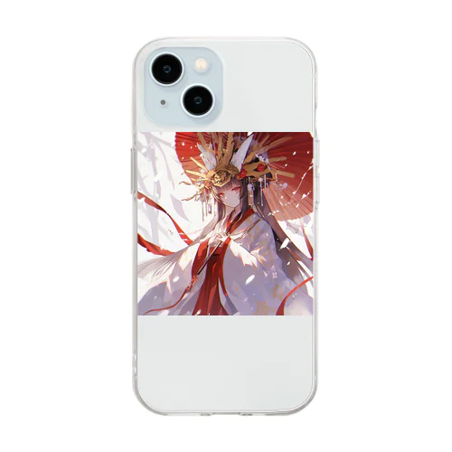 紅蓮の光に宿る、神威の巫女 Marsa 106 Soft Clear Smartphone Case