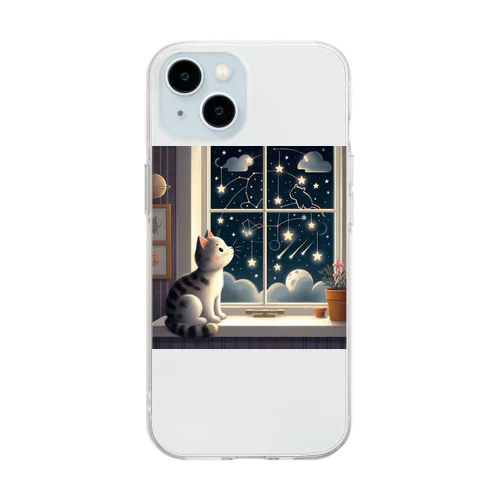 猫ニャン Soft Clear Smartphone Case