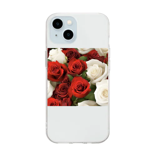 お洒落な薔薇🌹 Soft Clear Smartphone Case