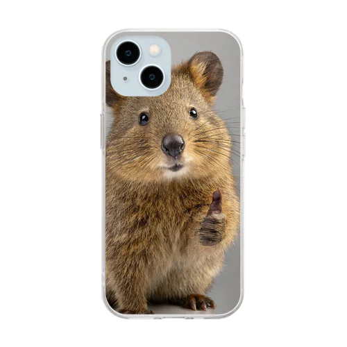 クオッカワラビー👍 Soft Clear Smartphone Case