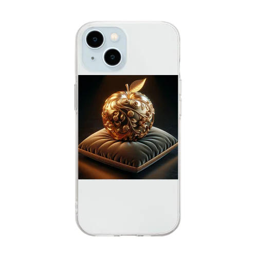 金運上昇の黄金りんご Soft Clear Smartphone Case