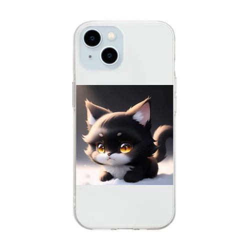 AI黒猫ちゃん Soft Clear Smartphone Case