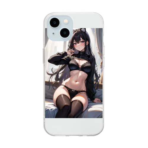 猫耳グラマー Soft Clear Smartphone Case