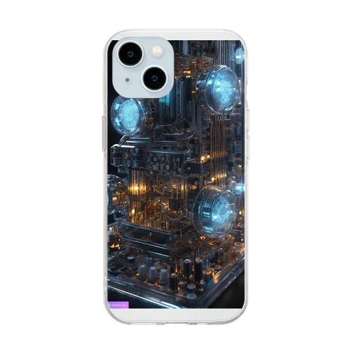 電子回路 Soft Clear Smartphone Case